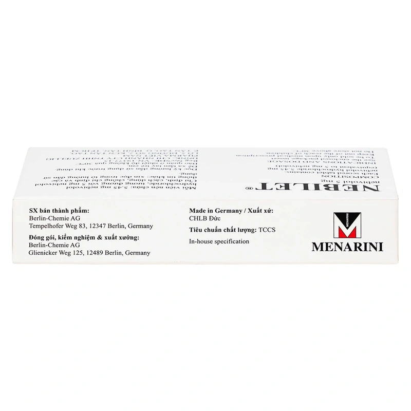 Nebilet 5mg trị tăng huyết áp, suy tim (2 vỉ x 14 viên) - 2